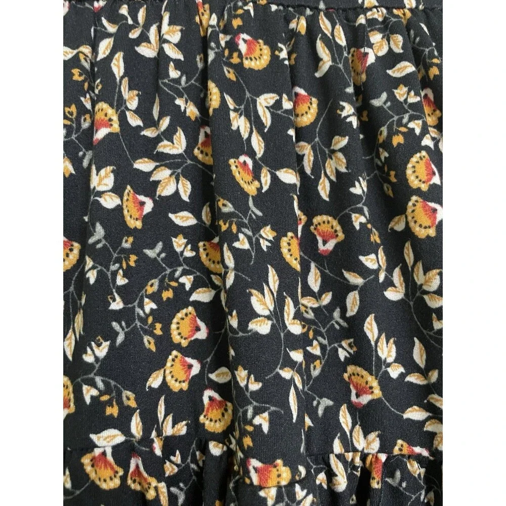 Urban Outfitters Women’s Julia Tiered Fit & Flare Black Beige Dress Size Small - Picture 7 of 10